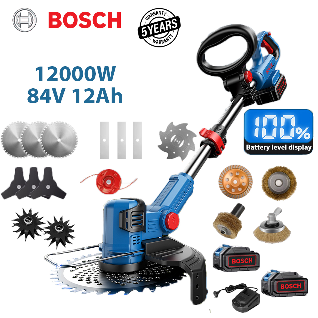 Model îmbunătățit: putere 12000W (cu baterie cu litiu 84V12Ah*2+lamă din aliaj*3+lamă triunghiulară*3+lamă dreaptă*3+frânghie de tăiere din aliaj*1+lamă anti-încurcăre*1+cap plug*2+aliaj cu cap* 1 +cap mare de perie de sârmă* 1+cap mic de perie de sârmă*1+cap de lustruit țevi*1+încărcător rapid*1)